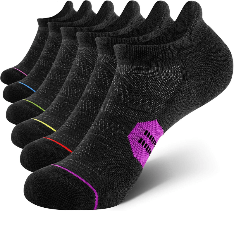 6 Pack Ankle Support Socks with Mesh Design-Plantar Socks