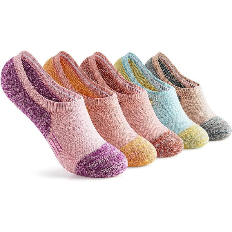 5 Pairs Cushioned Running Ankle Support Socks-Plantar Socks