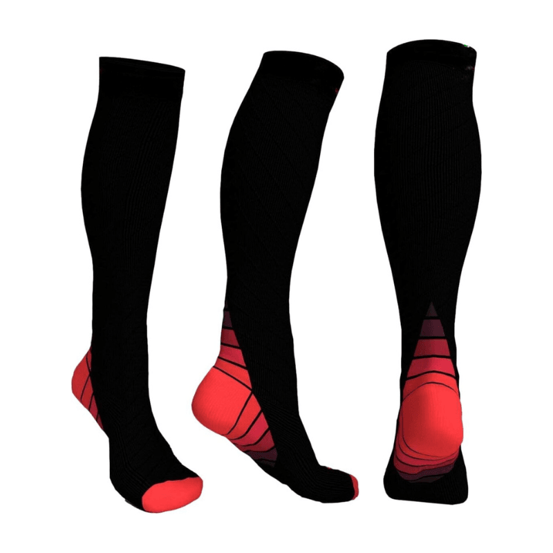 Solid Pattern Athletic Style Compression Socks-Plantar Socks