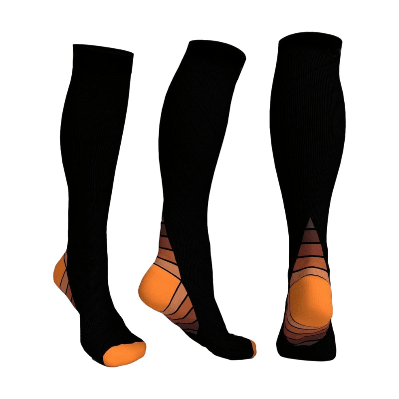 Solid Pattern Athletic Style Compression Socks-Plantar Socks