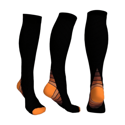 Solid Pattern Athletic Style Compression Socks-Plantar Socks