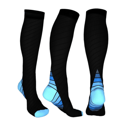 Solid Pattern Athletic Style Compression Socks-Plantar Socks