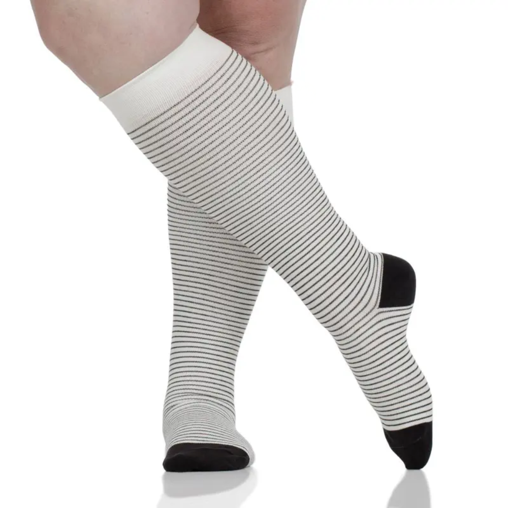 Pinstripe Design Compression Travel Socks