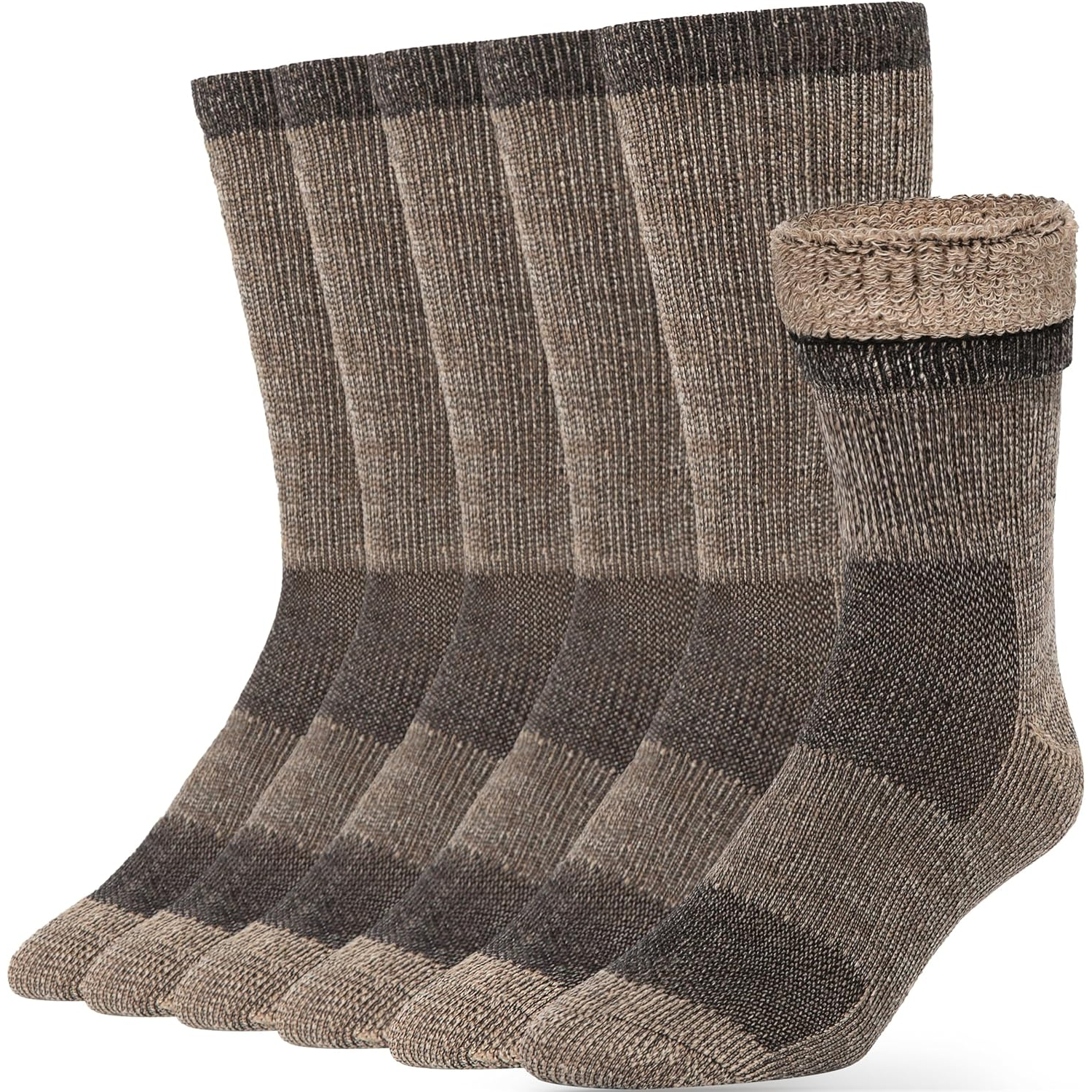 Thermal Wool Hiking Socks For Men And Women With Crew Fit And Winter Boot Style