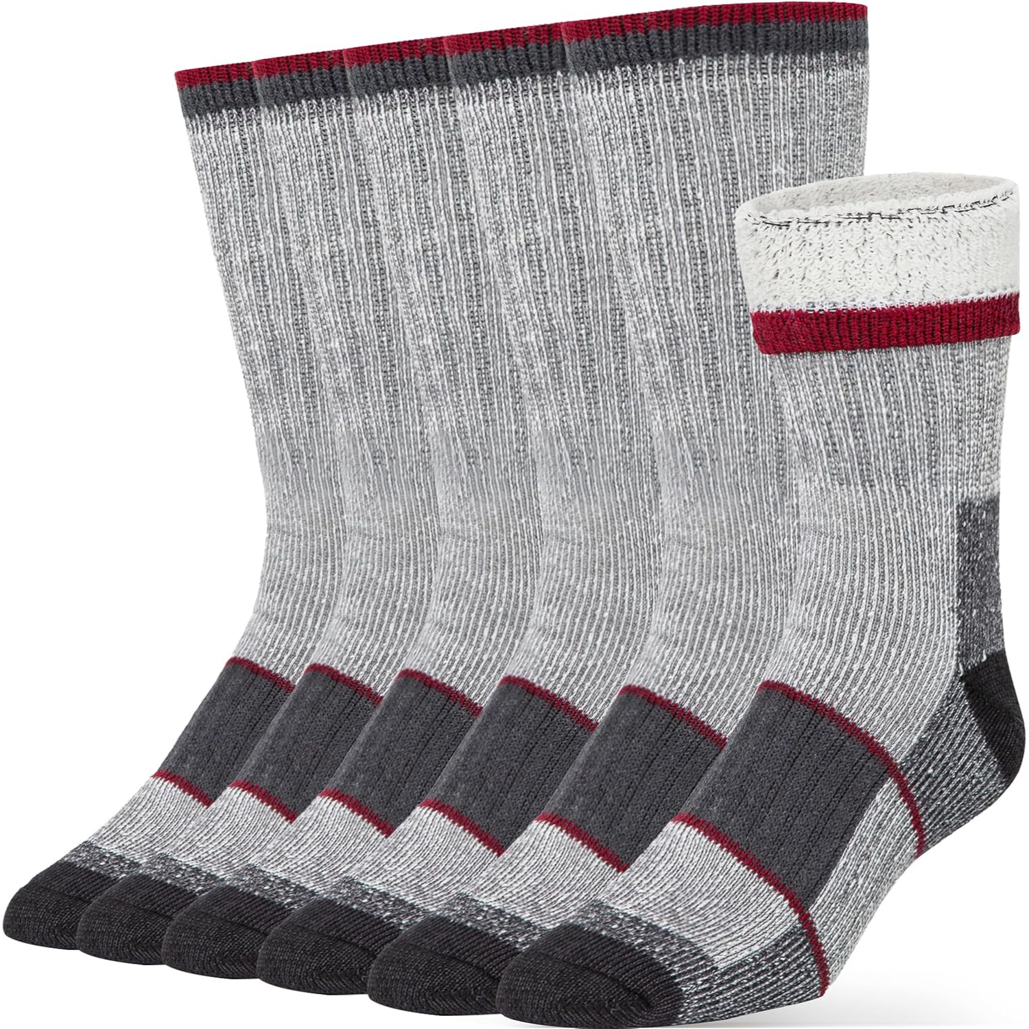 Thermal Wool Hiking Socks For Men And Women With Crew Fit And Winter Boot Style
