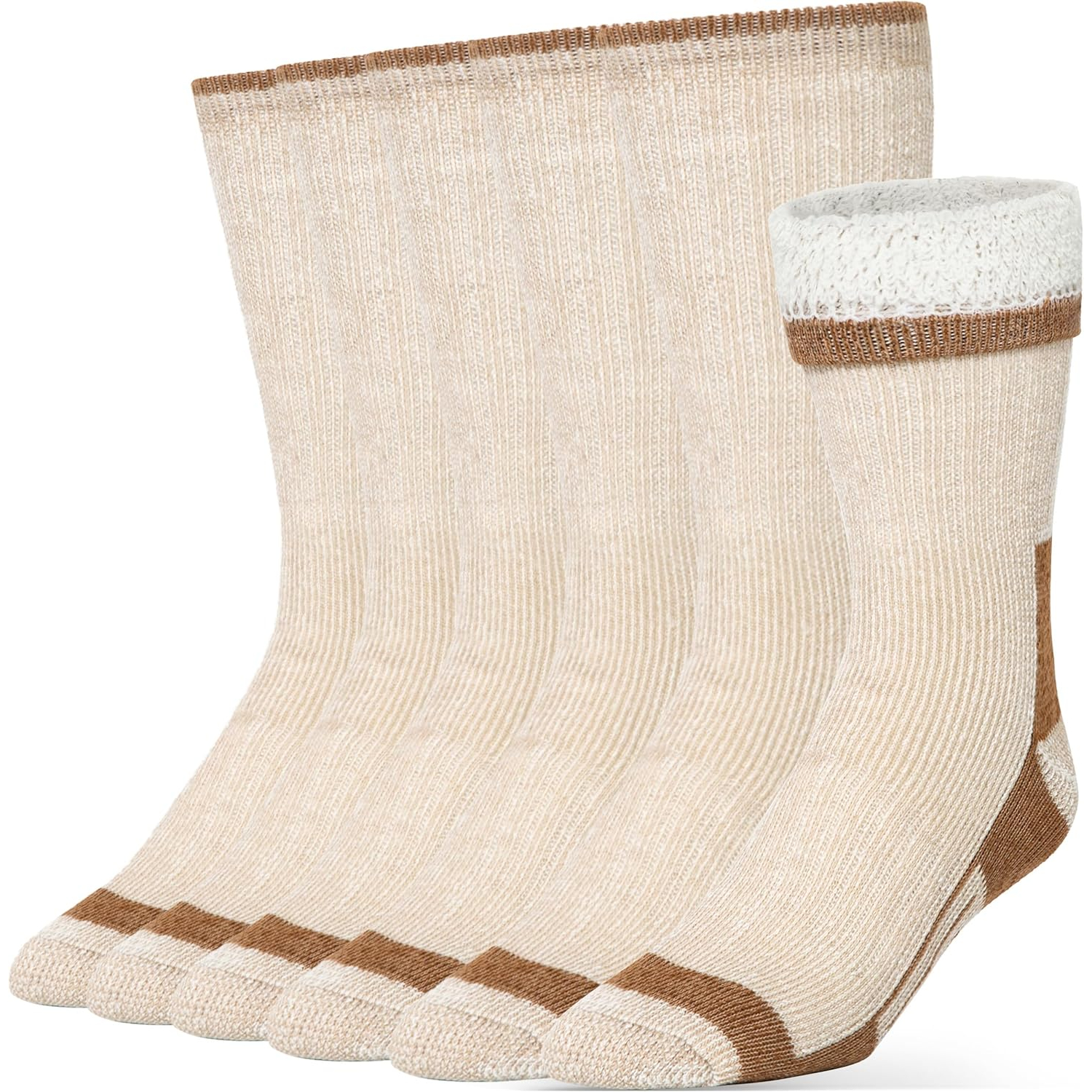 Thermal Wool Hiking Socks For Men And Women With Crew Fit And Winter Boot Style