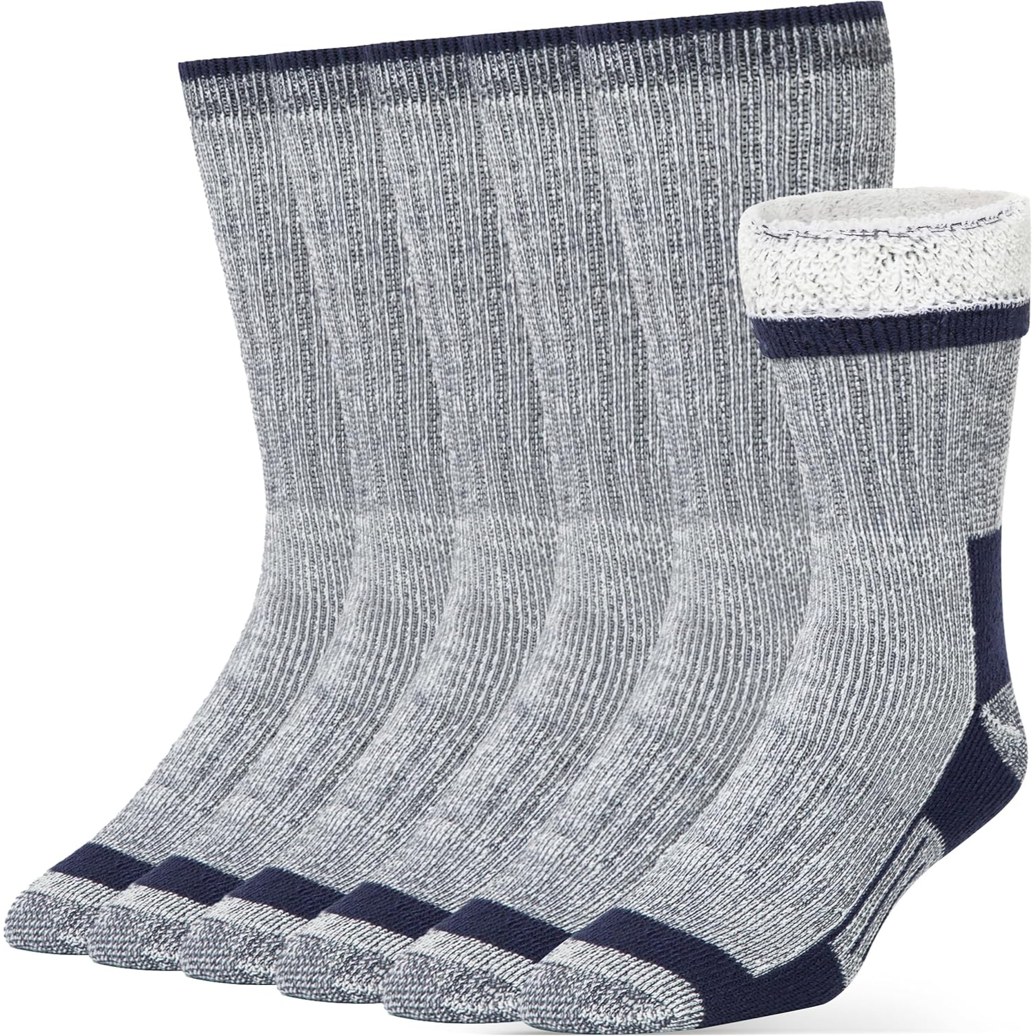 Thermal Wool Hiking Socks For Men And Women With Crew Fit And Winter Boot Style
