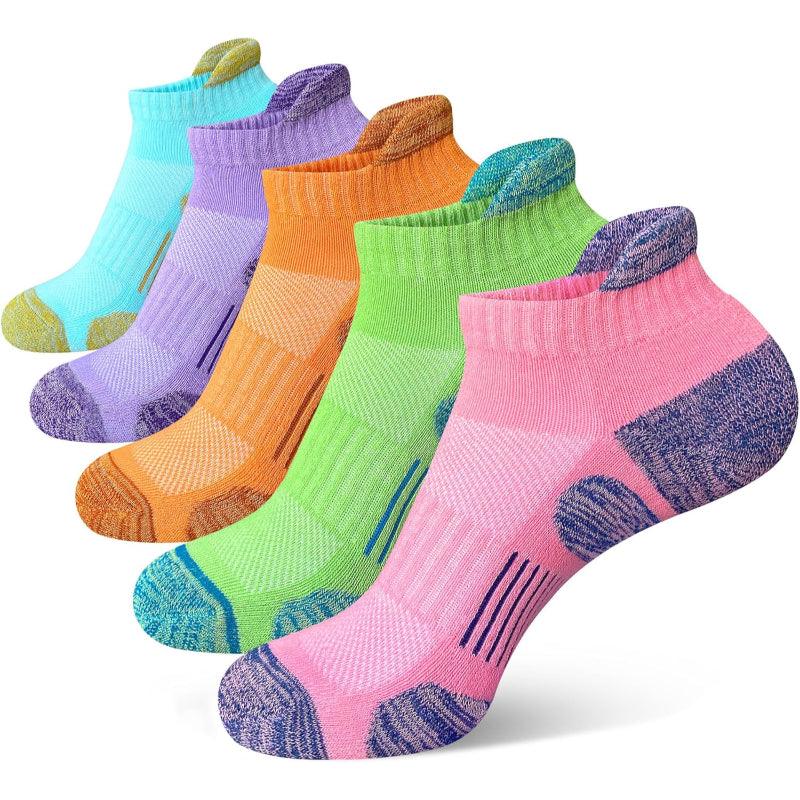 4 Pair Thick Cushioned Athletic Ankle Support Socks-Plantar Socks4 Pair Thick Cushioned Athletic Ankle Support Socks - Image 4