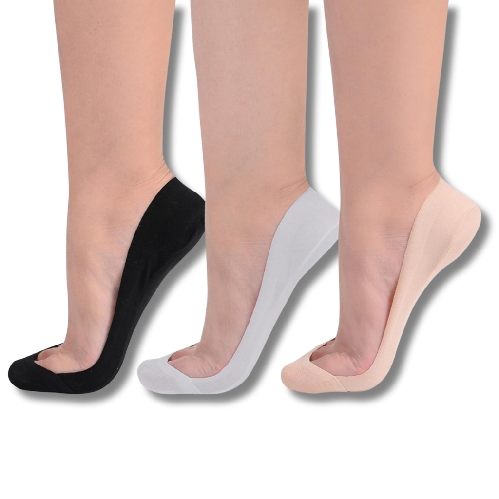 Thin Ultra Low Cut No Show Cotton Liner Socks 3 Pair Of Socks