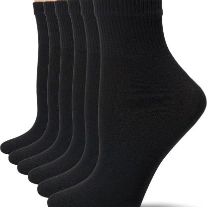6 Pack Of Seamless Crew Socks for Everyday Use-Plantar Socks