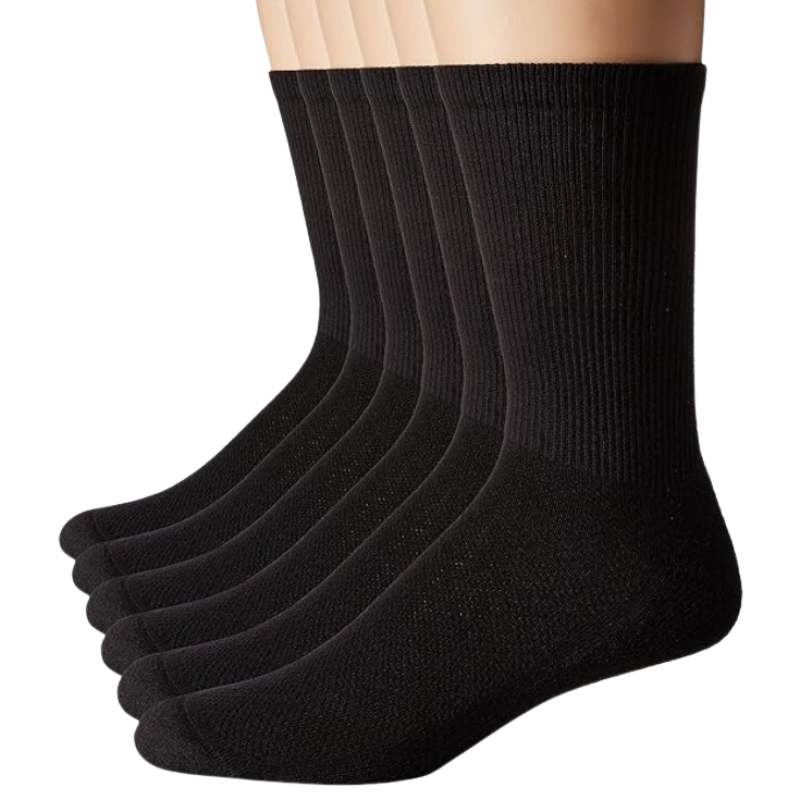 12 Pairs Cushioned Crew Socks-Plantar Socks