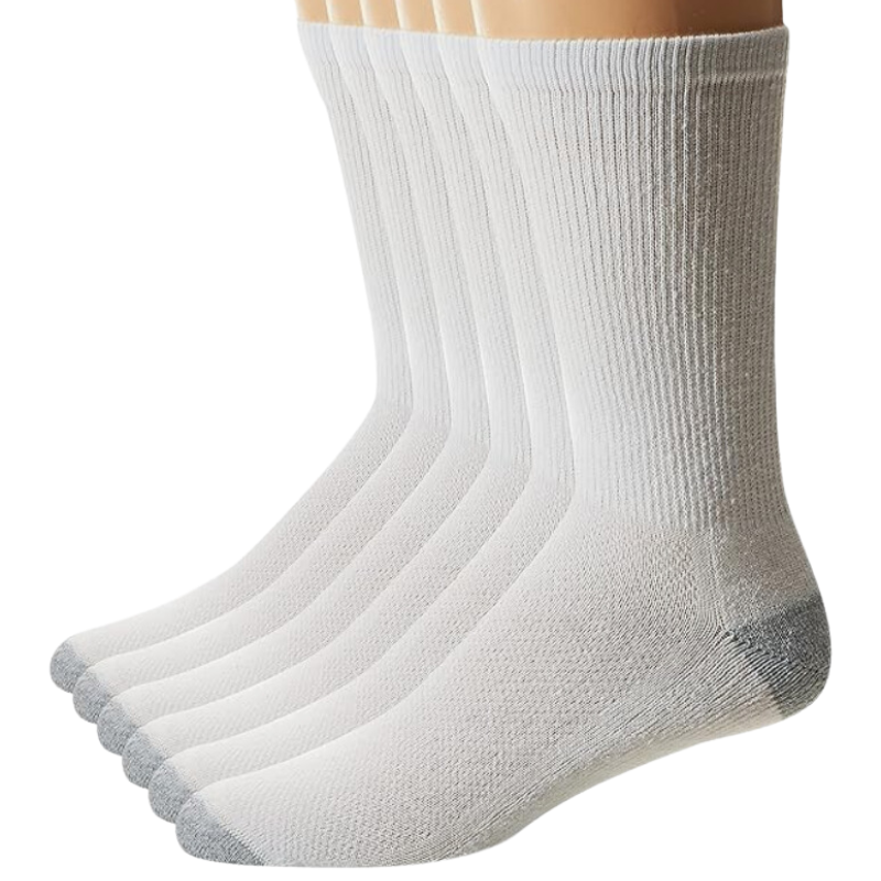 12 Pairs Cushioned Crew Socks-Plantar Socks