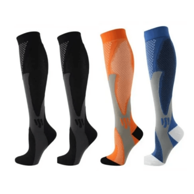 Running & Sports Compression Socks 20-30 Mmhg Sports Stockings - Pack of 4-Plantar Socks