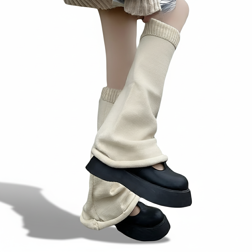 Women Knit Long Socks For Winter And Boot Outfits