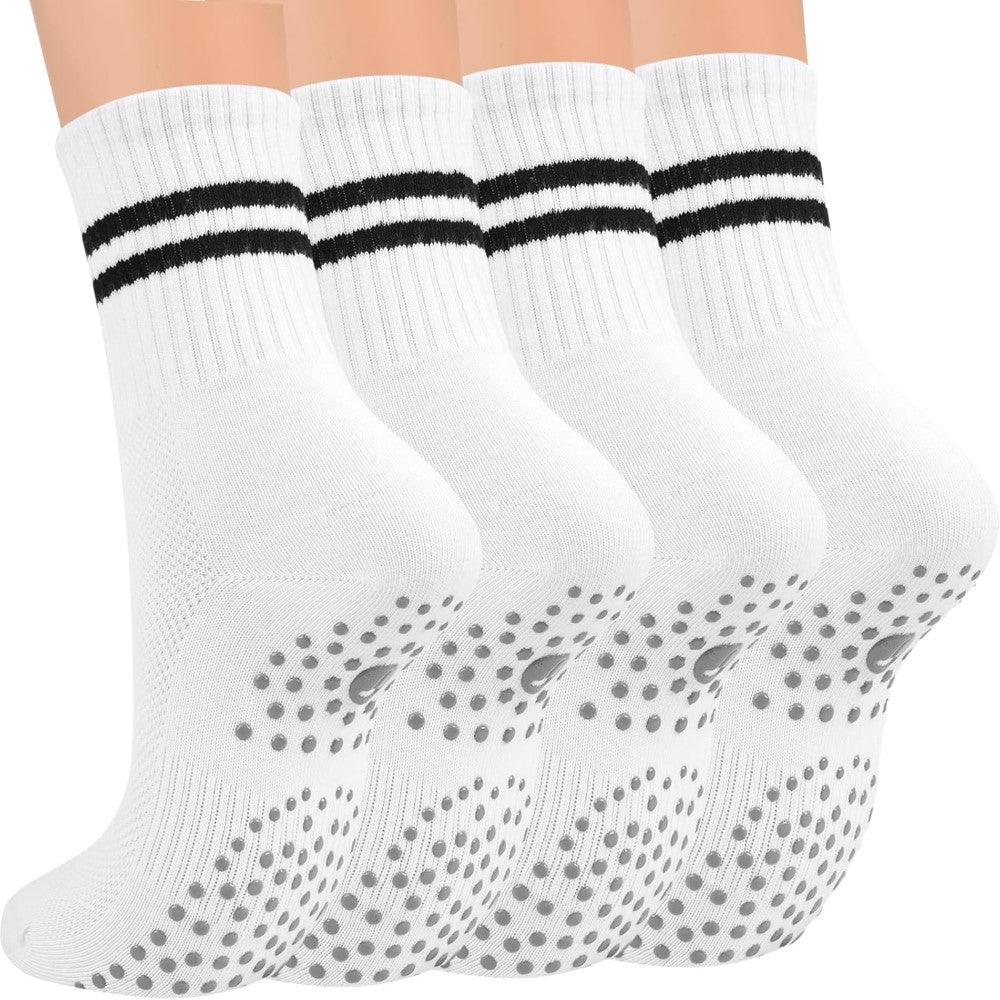 Yoga Crew Toe Socks With Grippers Pack Of 4-Plantar SocksYoga Crew Toe Socks With Grippers Pack Of 4 - Image 5