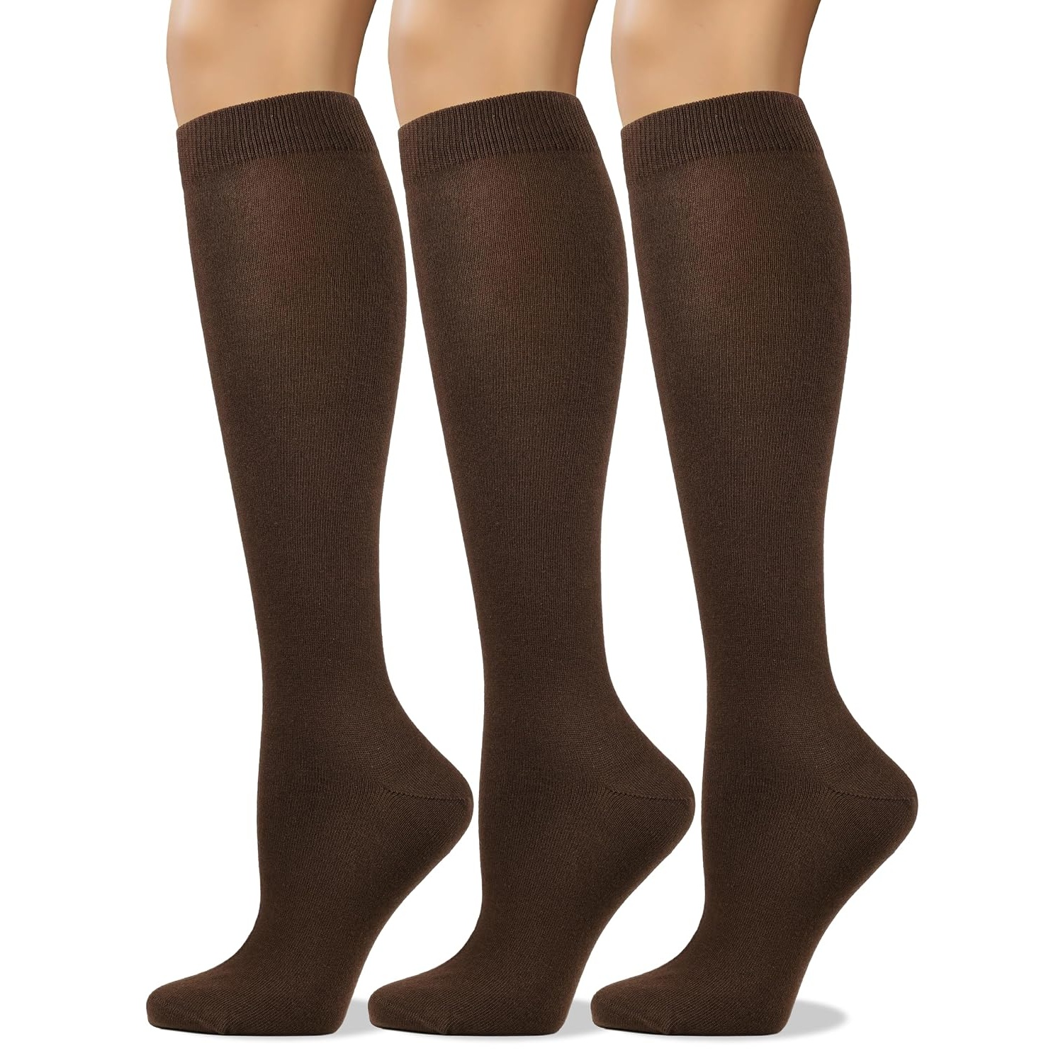 3 Pairs Comfortable Long Calf Dress Socks For Women