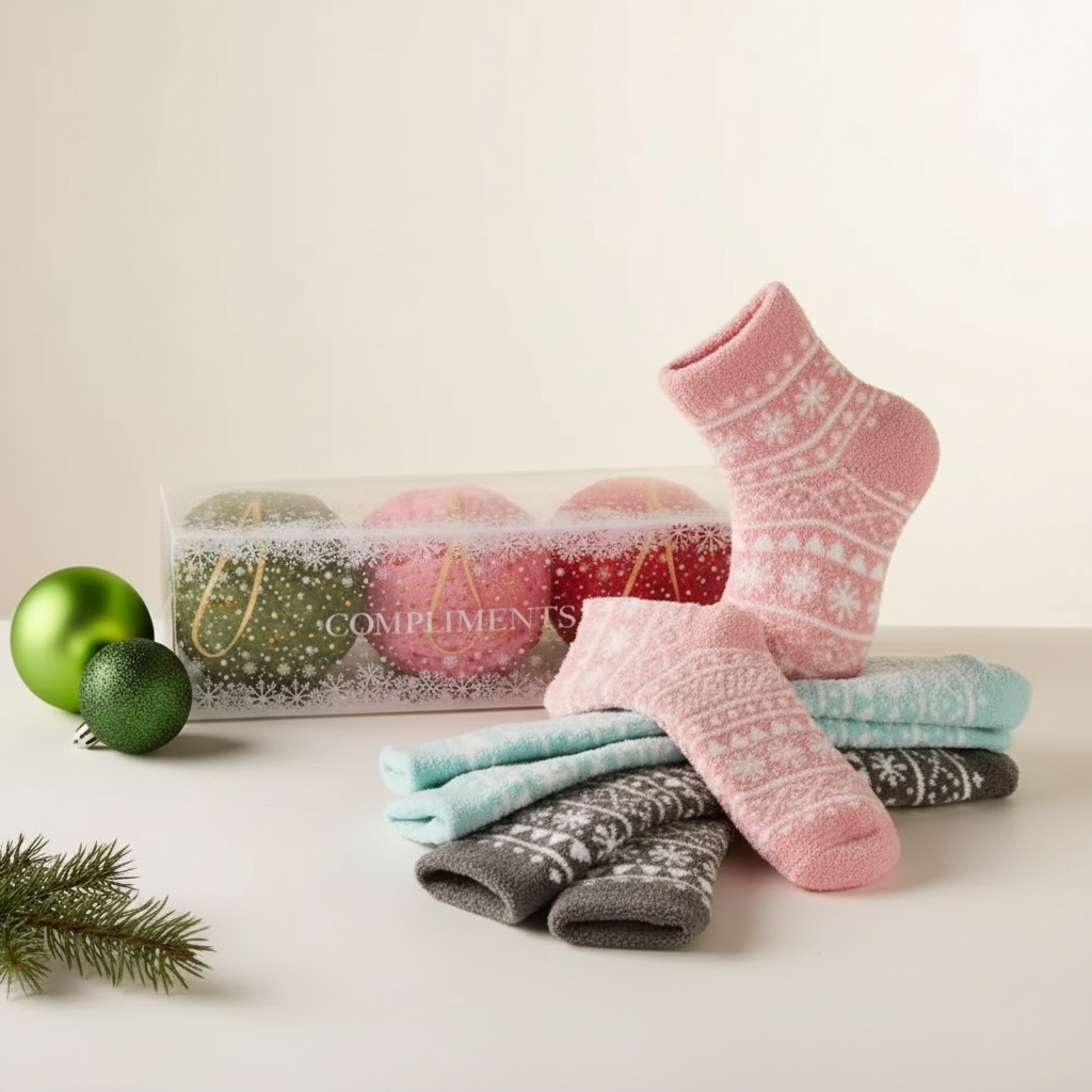 3 Pair Holiday Gifting Cozy Socks Set
