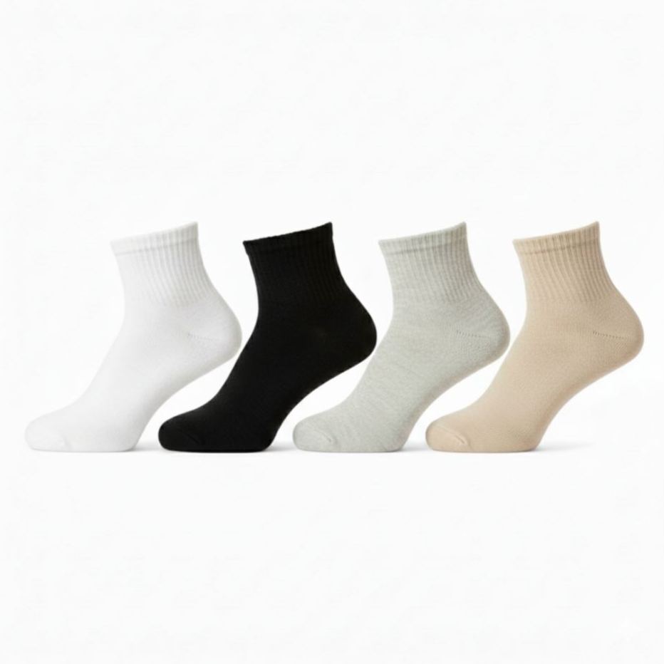 4 Pack Of Cushioned Sole And Seamless Socks