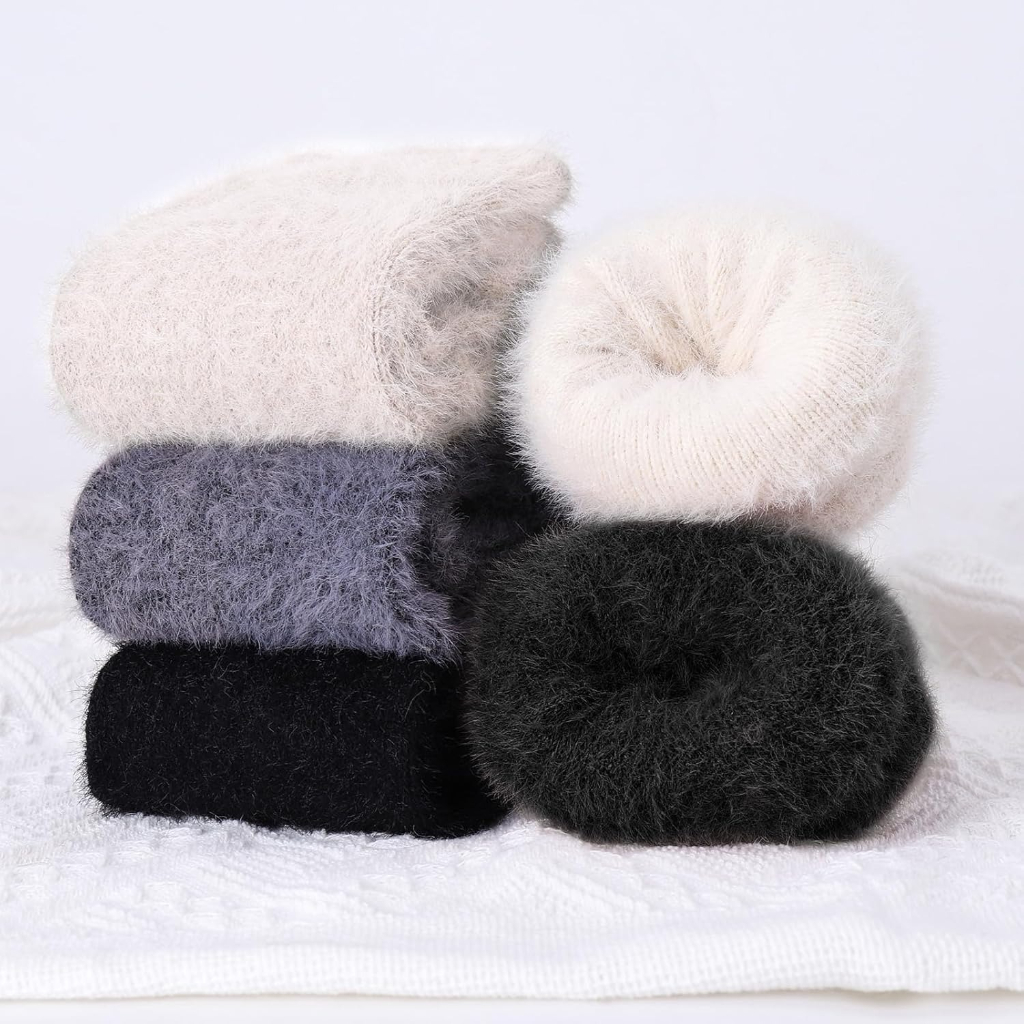 Women Fluffy Slipper and Boot Fuzzy Winter Cozy Socks