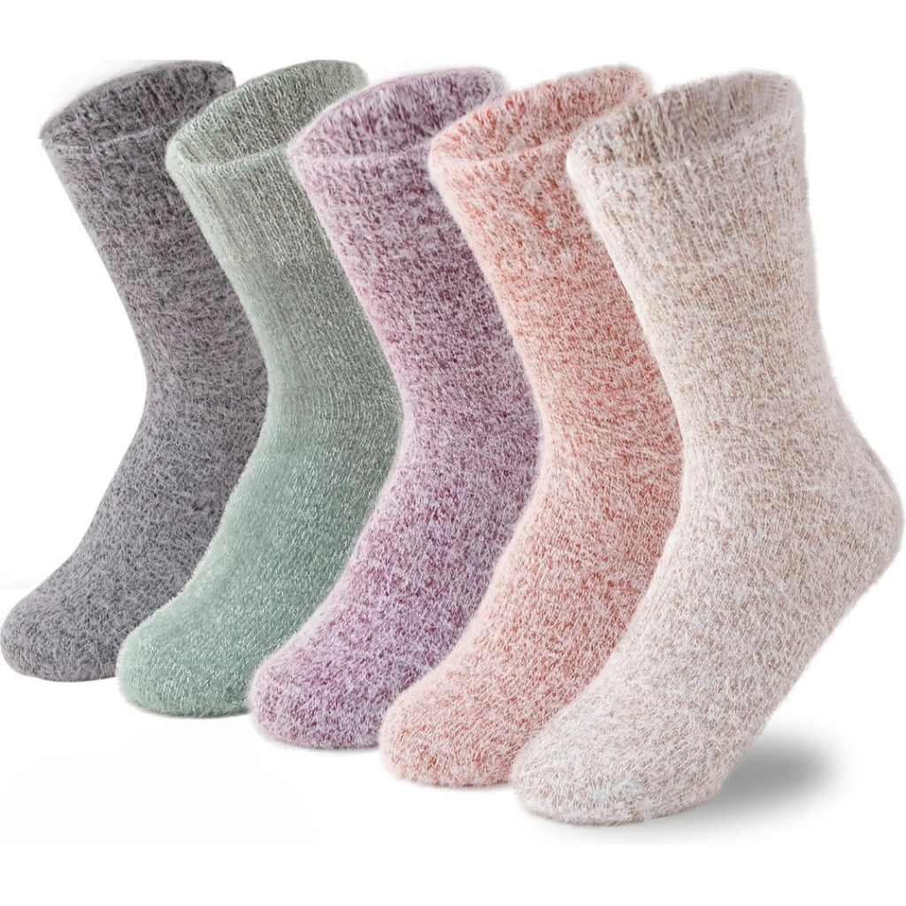 Women Fluffy Slipper and Boot Fuzzy Winter Cozy Socks