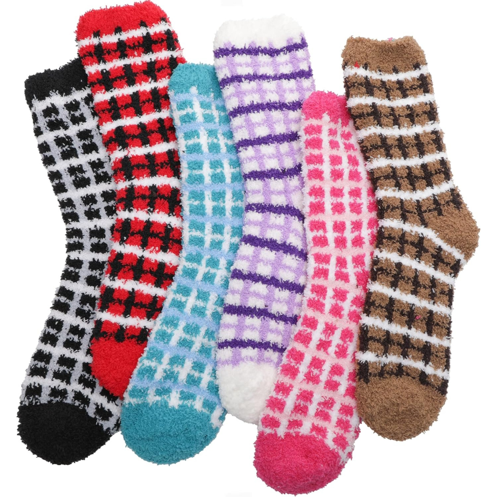 Pairs of 6 Cozy Plush Fleece Warm Wear Women Fuzzy Socks Winter