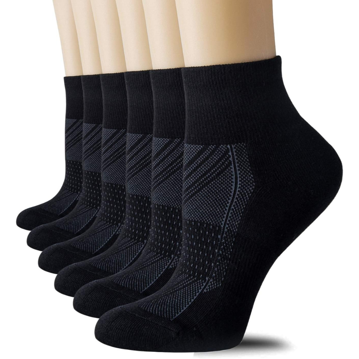 6 Pairs Women Running Ankle Athletic Sport Cushioned Socks
