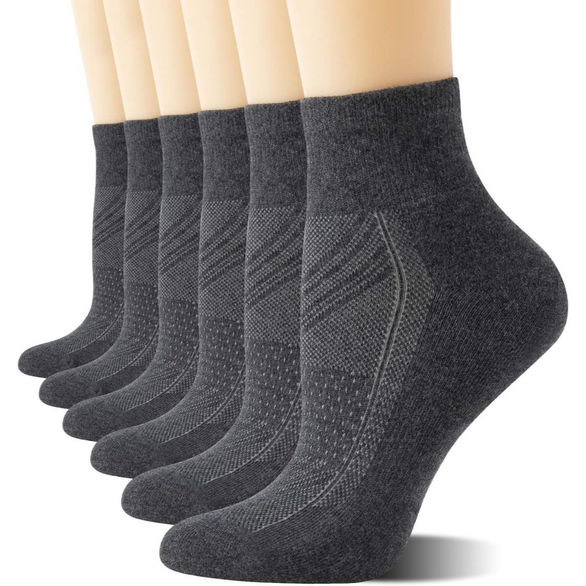 6 Pairs Women Running Ankle Athletic Sport Cushioned SocksPack Of 6 Women Running Athletic Sport Cushioned Socks - Image 7