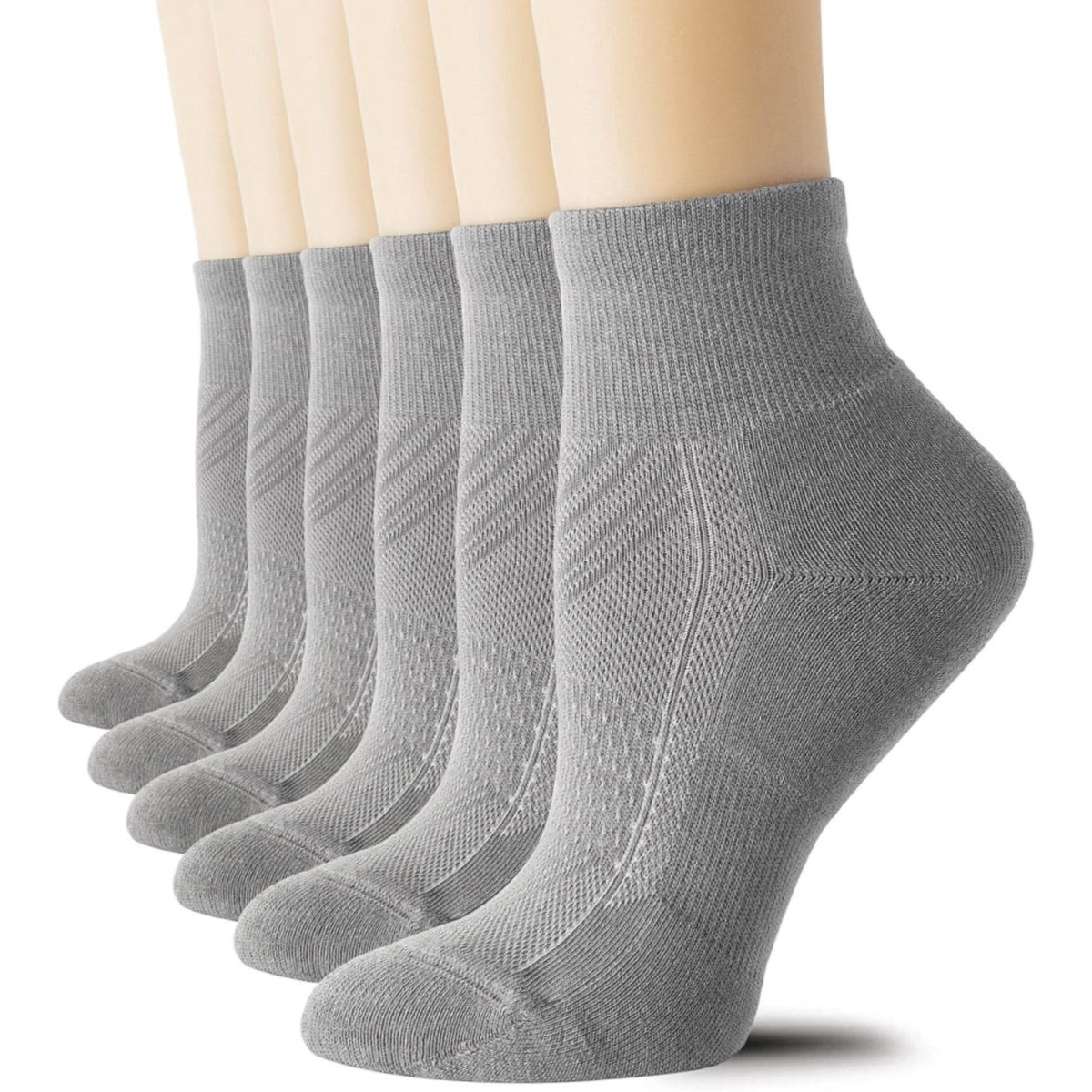 6 Pairs Women Running Ankle Athletic Sport Cushioned SocksPack Of 6 Women Running Athletic Sport Cushioned Socks - Image 3