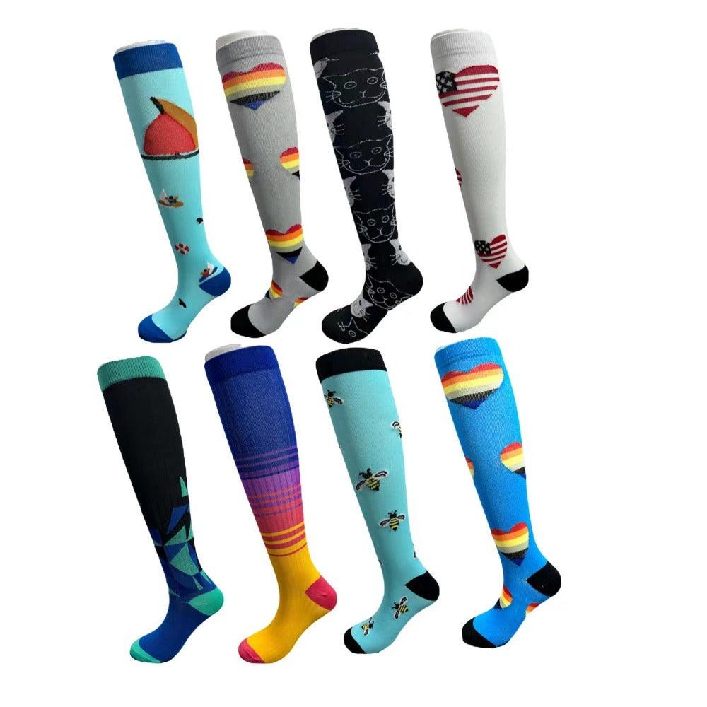 Cycling Compression Socks For Outdoor Sports - 8 Pairs-Plantar Socks