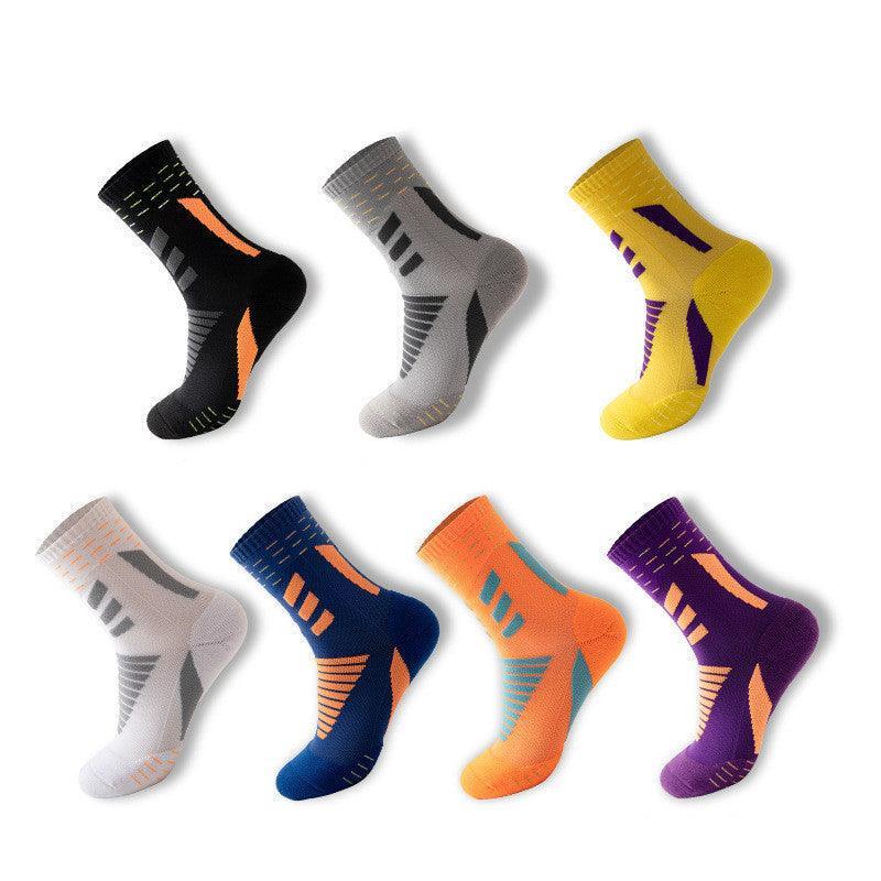 7 Pairs Sweat-Absorbent Outdoor Sports Socks | Vibrant Colors | Anti-Slip Grip-Plantar Socks
