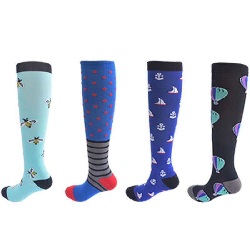 Sports Running Fitness Socks Compression Socks Calf Sock 4 Pairs-Plantar Socks