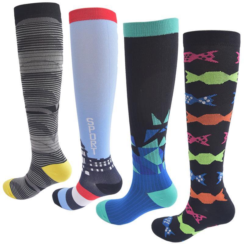 Sports Running Fitness Socks Compression Socks Calf Sock 4 Pairs-Plantar Socks