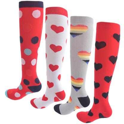 Sports Running Fitness Socks Compression Socks Calf Sock 4 Pairs-Plantar Socks