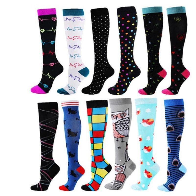 Compression Socks For Men & Women Knee High 30mmHg - Pack of 12-Plantar Socks