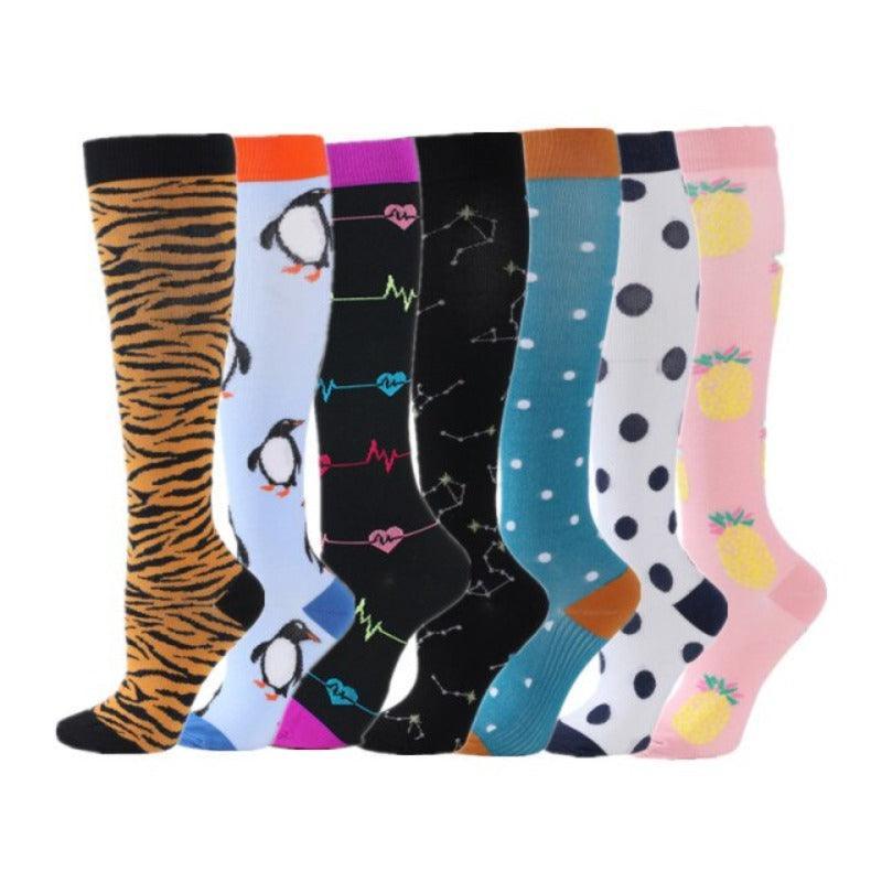 Colorful Compression Stocking For Women (7-Pack)-Plantar Socks