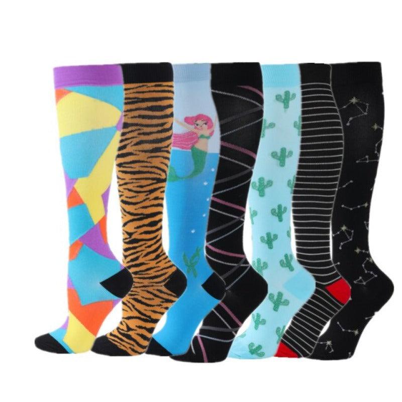 Colorful Compression Stocking For Women (7-Pack)-Plantar SocksColorful Compression Stocking For Women (7-Pack) - Image 6