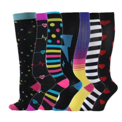 Colorful Compression Stocking For Women (7-Pack)-Plantar Socks
