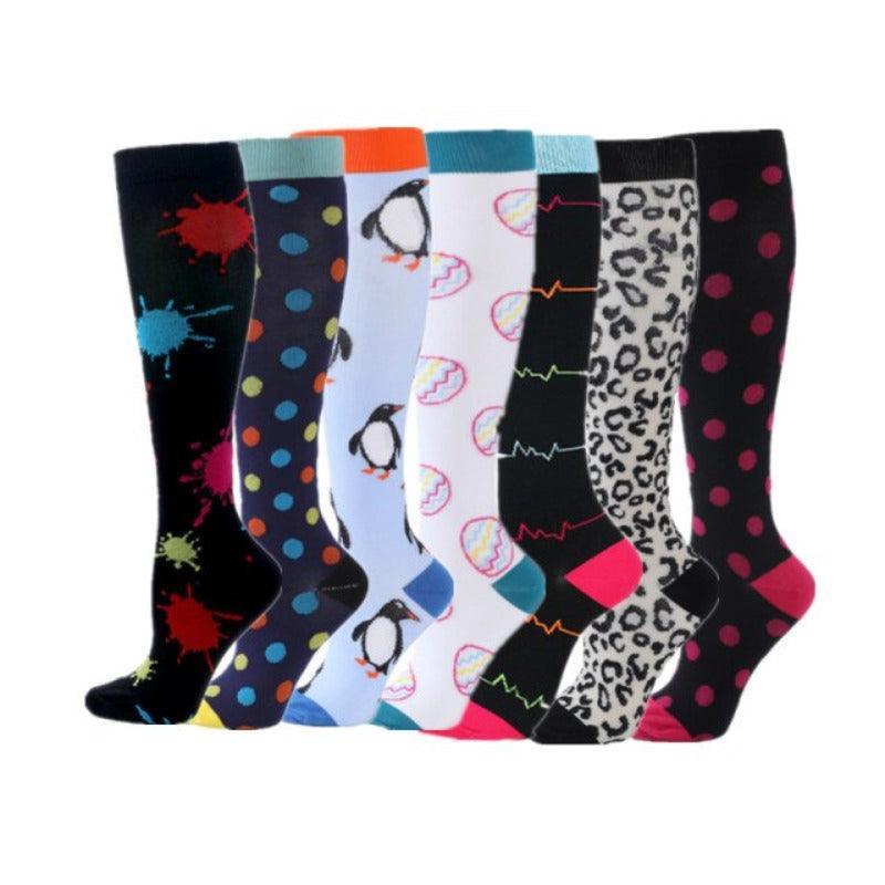 Colorful Compression Stocking For Women (7-Pack)-Plantar Socks