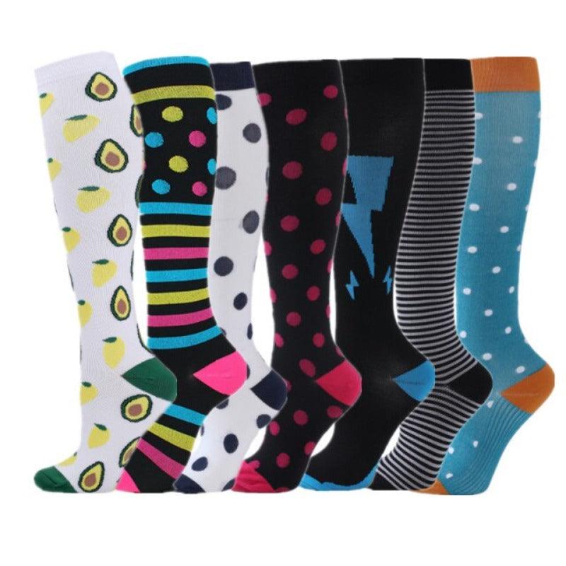 Colorful Compression Stocking For Women (7-Pack)-Plantar Socks