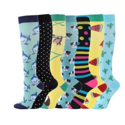 Colorful Compression Stocking For Women (7-Pack)-Plantar Socks