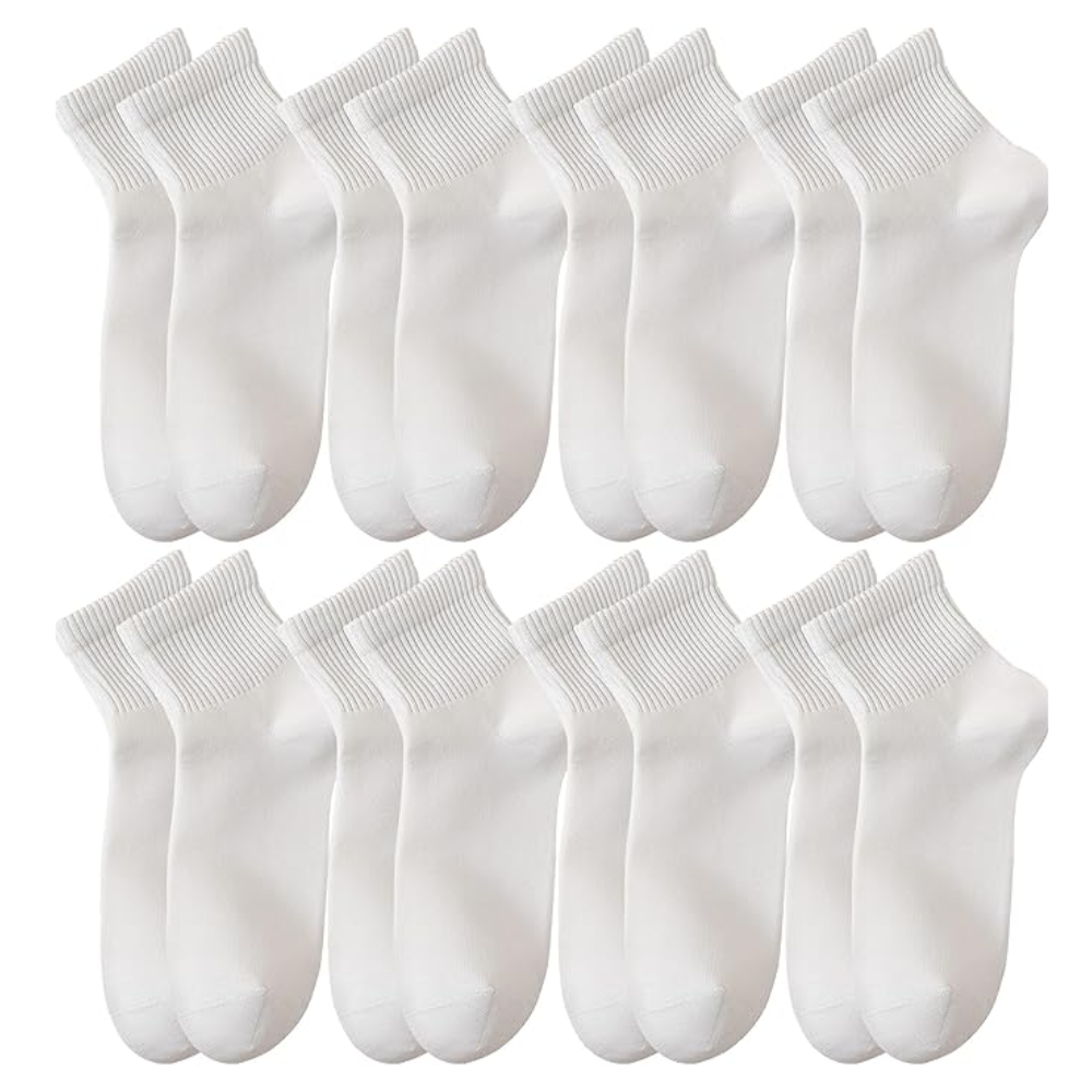 8 Pairs Women Crew Ankle Socks Thin Cotton Athletic Casual
