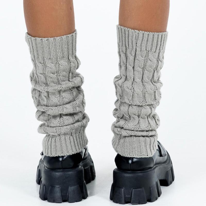 Cozy Cable Knit Slouch Socks-Plantar SocksCozy Cable Knit Slouch Socks - Image 2