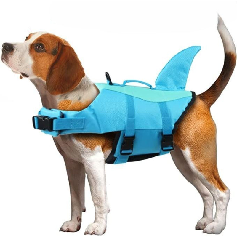 Dog Life Preserver For Swimming With High Buoyancy And Lift Handle-Paw Print Pad