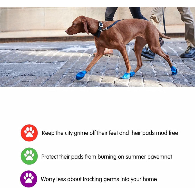 Dog Boots | Rubber Dog Booties | Waterproof Snow Boots For Dogs | Paw Protection For Dogs-Paw Print Pad