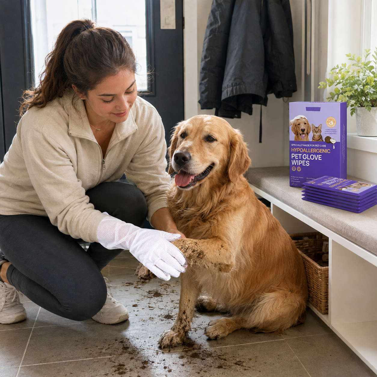 Deshedding Cleaning And Soothing Grooming Coconut Oil Wipes For Dogs And Cats