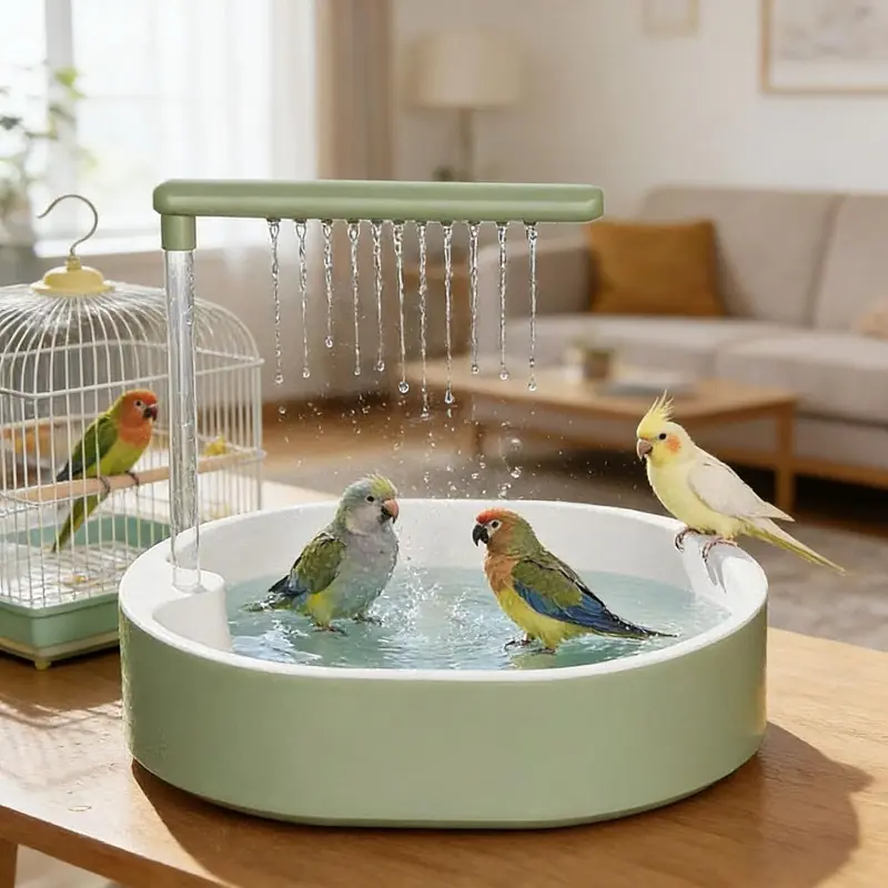 Bird Shower Bath Box With Circulating Water