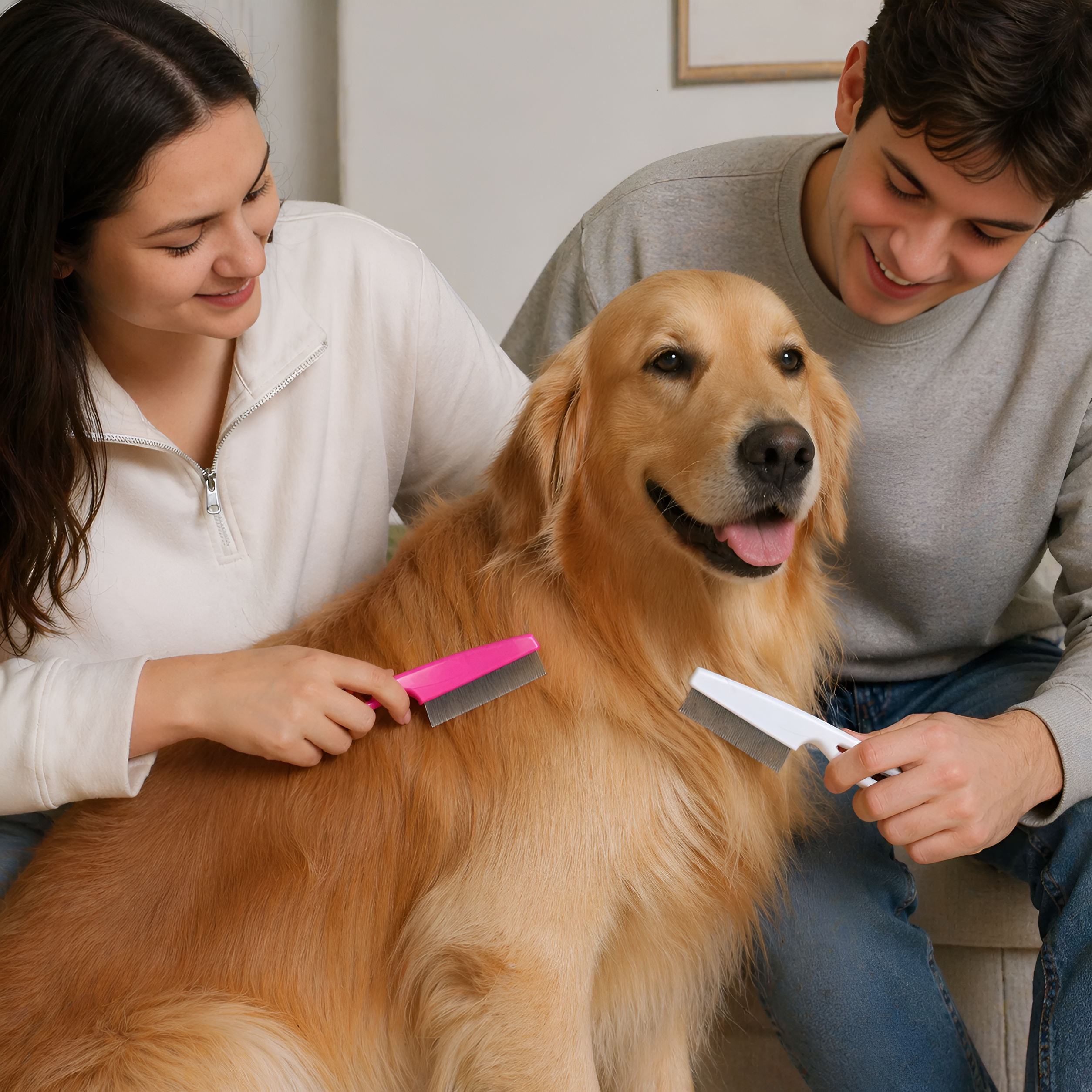 Steel Pet Hair And Tear Stain Remover Brush For Dogs And Cats