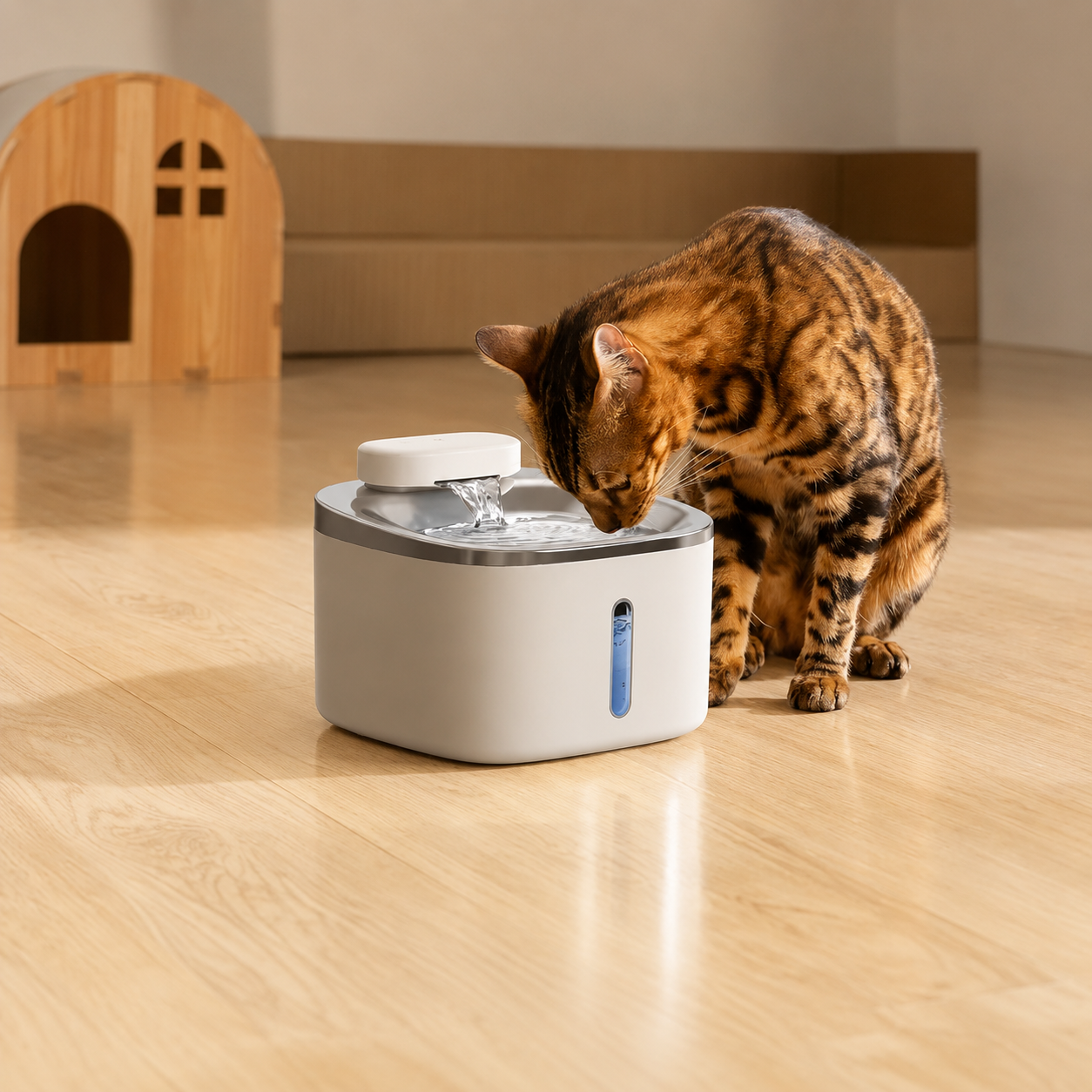Wireless 118oz Automatic Cat Water Fountain With Motion Sensor And Low Noise
