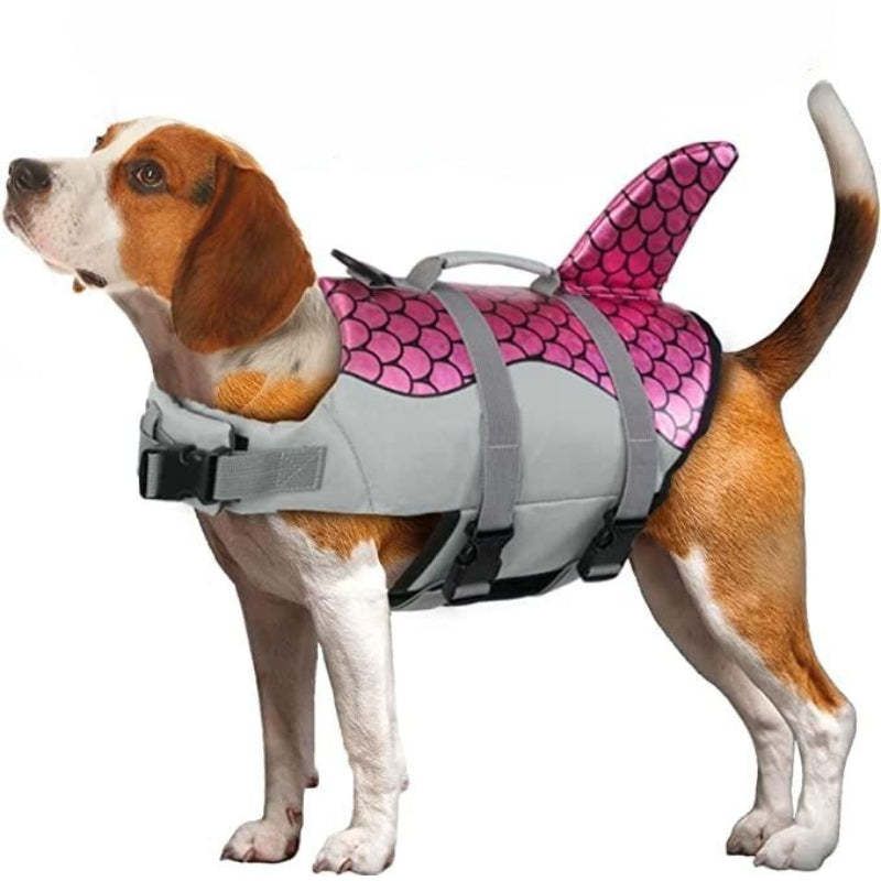 Dog Life Vests With Dog Life Preserver For Swimming, Boat-Paw Print Pad