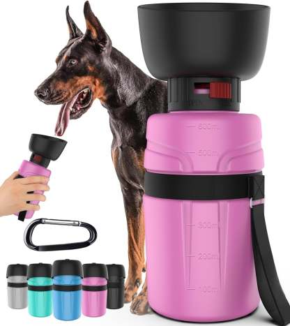 Leak Proof Portable Pet Water Bottle-Paw Print Pad